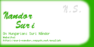 nandor suri business card